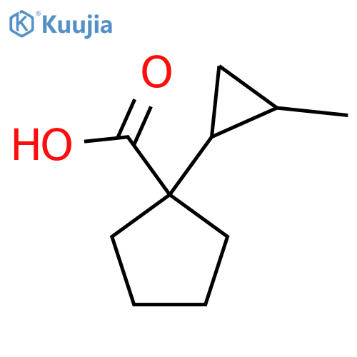 1-(2-methylcyclopropyl)cyclopentane-1-carboxylic acid structure