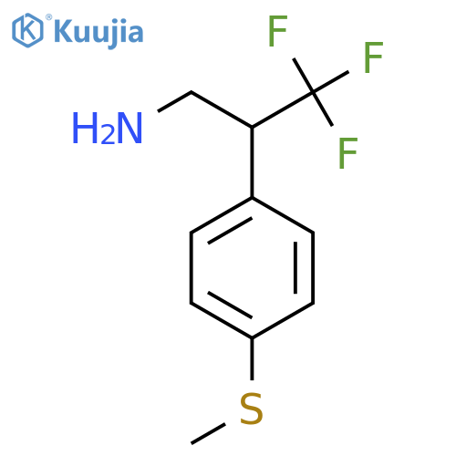 3,3,3-trifluoro-2-4-(methylsulfanyl)phenylpropan-1-amine structure