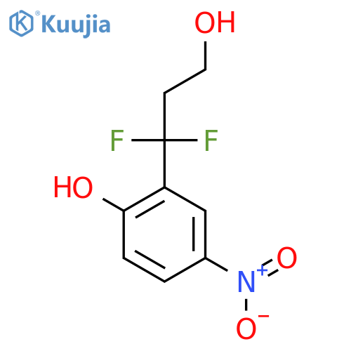 2-(1,1-difluoro-3-hydroxypropyl)-4-nitrophenol structure