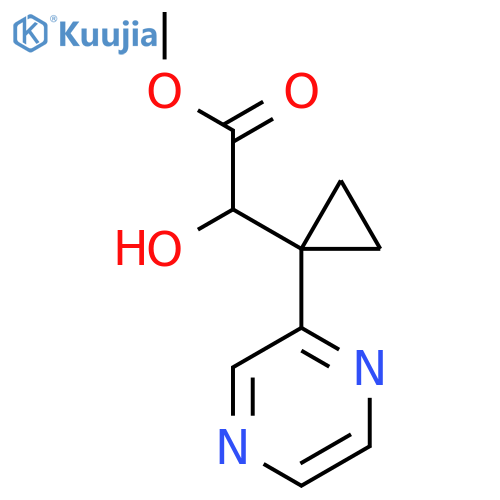 methyl 2-hydroxy-2-1-(pyrazin-2-yl)cyclopropylacetate structure