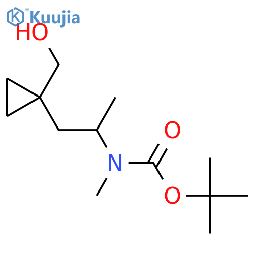 tert-butyl N-{1-1-(hydroxymethyl)cyclopropylpropan-2-yl}-N-methylcarbamate structure
