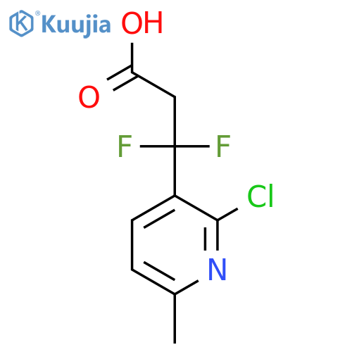 3-(2-chloro-6-methylpyridin-3-yl)-3,3-difluoropropanoic acid structure