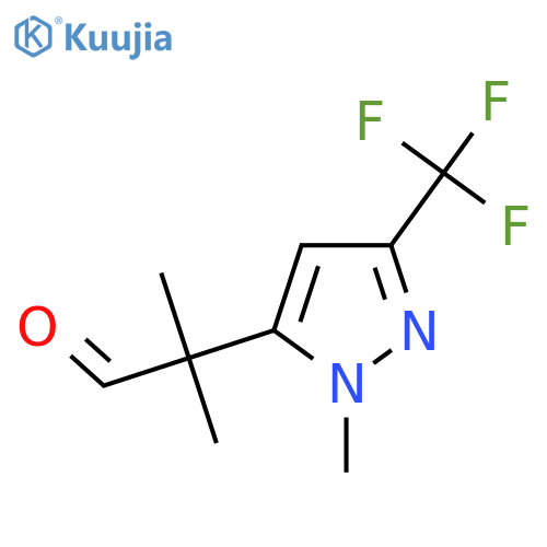 2-methyl-2-1-methyl-3-(trifluoromethyl)-1H-pyrazol-5-ylpropanal structure