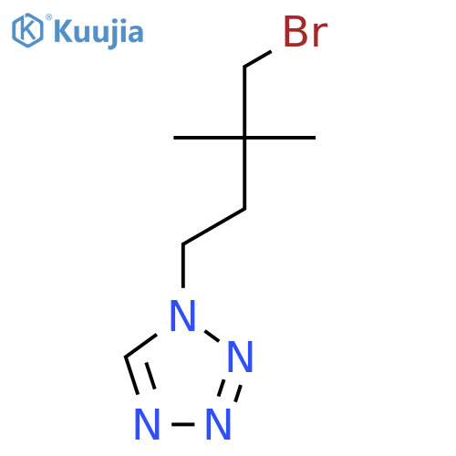 1-(4-bromo-3,3-dimethylbutyl)-1H-1,2,3,4-tetrazole structure