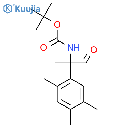 tert-butyl N-1-oxo-2-(2,4,5-trimethylphenyl)propan-2-ylcarbamate structure