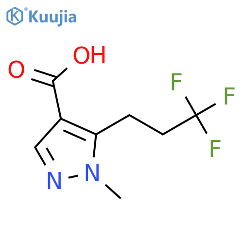 1-Methyl-5-(3,3,3-trifluoropropyl)-1H-pyrazole-4-carboxylic acid structure