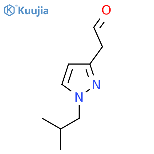 2-1-(2-methylpropyl)-1H-pyrazol-3-ylacetaldehyde structure
