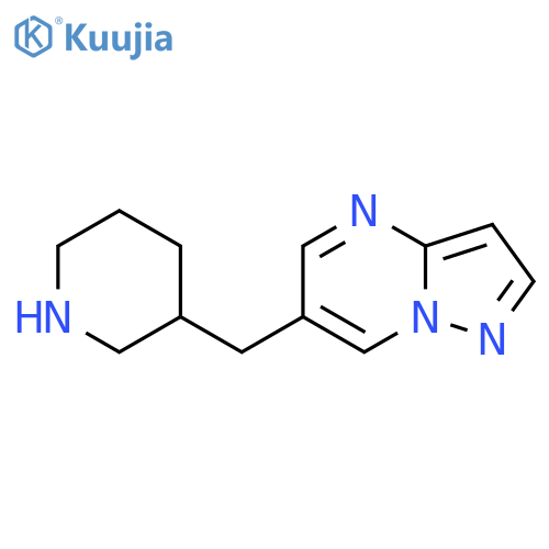 3-({pyrazolo1,5-apyrimidin-6-yl}methyl)piperidine structure