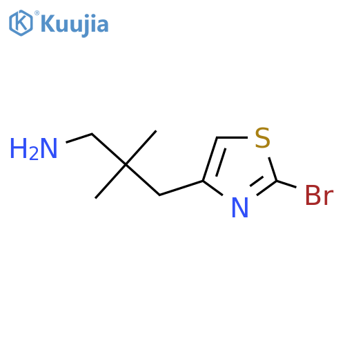 3-(2-bromo-1,3-thiazol-4-yl)-2,2-dimethylpropan-1-amine structure