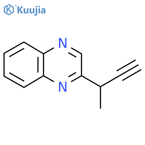2-(but-3-yn-2-yl)quinoxaline structure