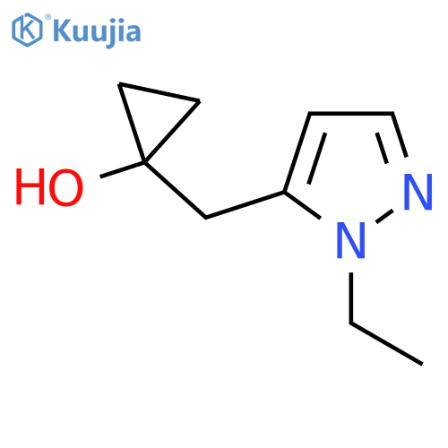 1-(1-ethyl-1H-pyrazol-5-yl)methylcyclopropan-1-ol structure