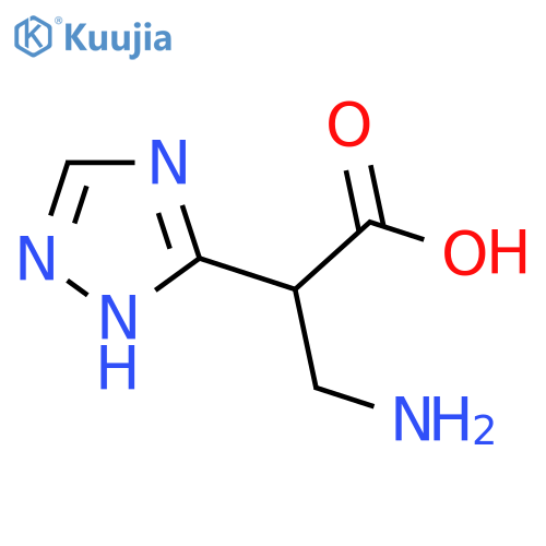 3-amino-2-(1H-1,2,4-triazol-3-yl)propanoic acid structure