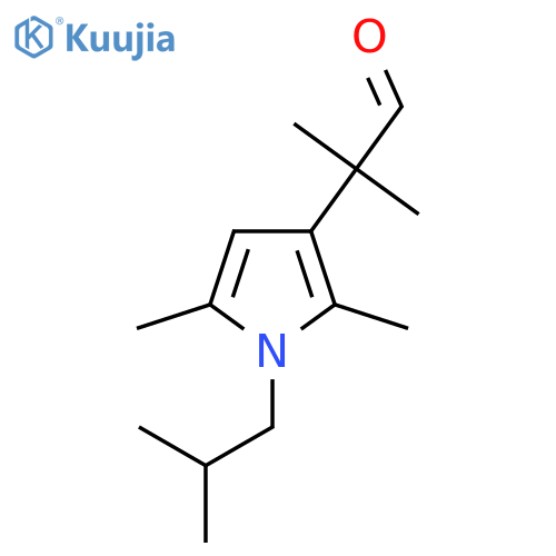2-2,5-dimethyl-1-(2-methylpropyl)-1H-pyrrol-3-yl-2-methylpropanal structure