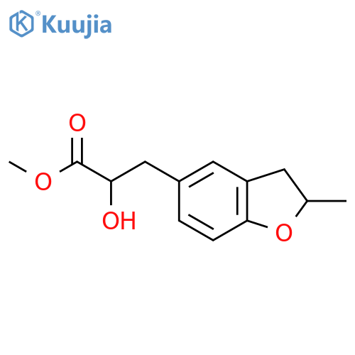 methyl 2-hydroxy-3-(2-methyl-2,3-dihydro-1-benzofuran-5-yl)propanoate structure