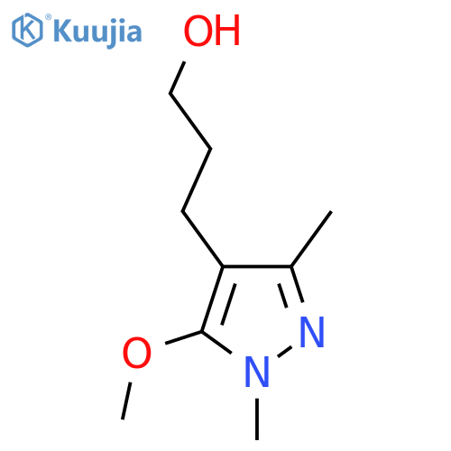 3-(5-methoxy-1,3-dimethyl-1H-pyrazol-4-yl)propan-1-ol structure