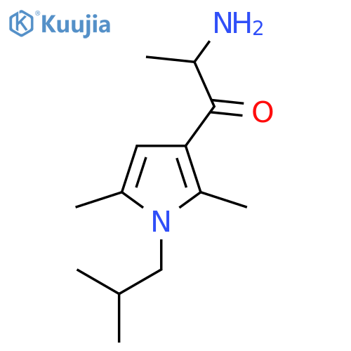 2-amino-1-2,5-dimethyl-1-(2-methylpropyl)-1H-pyrrol-3-ylpropan-1-one structure