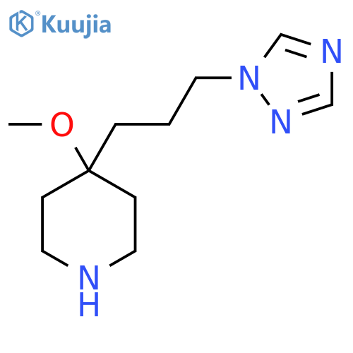 4-methoxy-4-3-(1H-1,2,4-triazol-1-yl)propylpiperidine structure