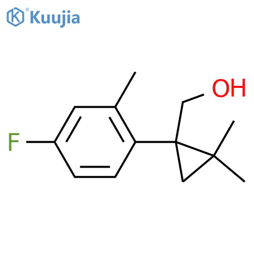 1-(4-fluoro-2-methylphenyl)-2,2-dimethylcyclopropylmethanol structure