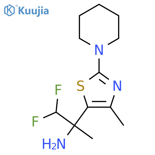 1,1-difluoro-2-4-methyl-2-(piperidin-1-yl)-1,3-thiazol-5-ylpropan-2-amine structure