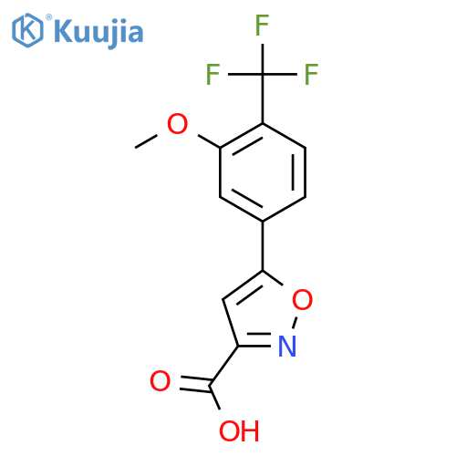 5-3-methoxy-4-(trifluoromethyl)phenyl-1,2-oxazole-3-carboxylic acid structure