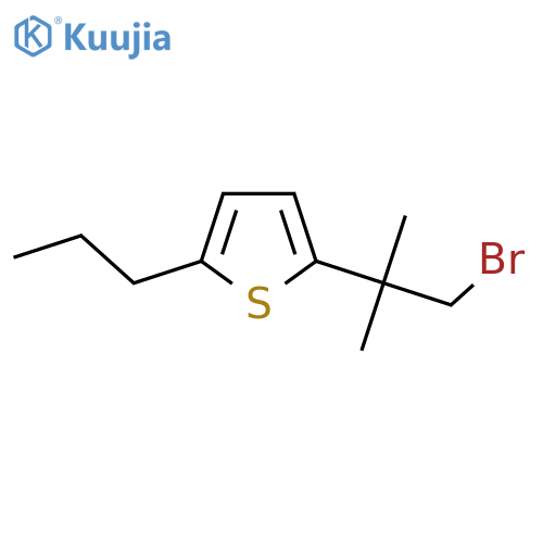 2-(1-bromo-2-methylpropan-2-yl)-5-propylthiophene structure