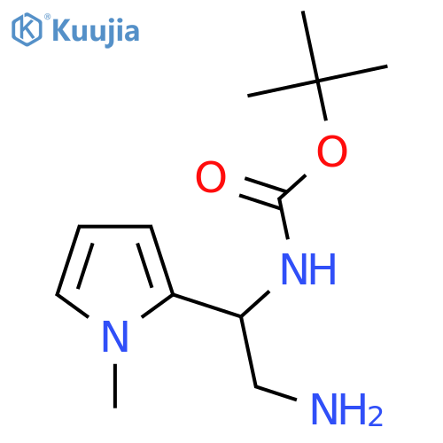 tert-butyl N-2-amino-1-(1-methyl-1H-pyrrol-2-yl)ethylcarbamate structure