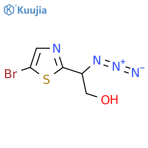 2-azido-2-(5-bromo-1,3-thiazol-2-yl)ethan-1-ol structure