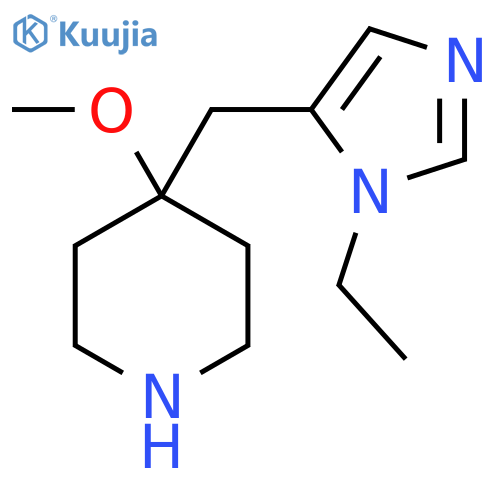 4-(1-ethyl-1H-imidazol-5-yl)methyl-4-methoxypiperidine structure