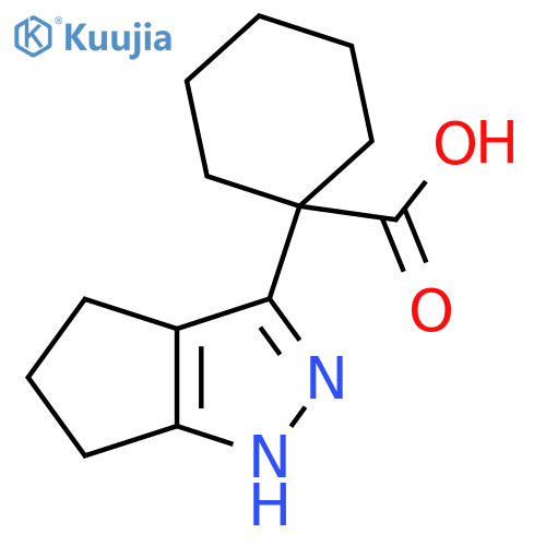 1-{1H,4H,5H,6H-cyclopentacpyrazol-3-yl}cyclohexane-1-carboxylic acid structure