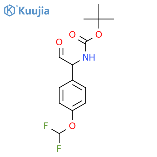 tert-butyl N-{1-4-(difluoromethoxy)phenyl-2-oxoethyl}carbamate structure
