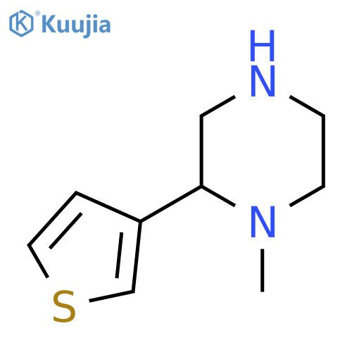 1-methyl-2-(thiophen-3-yl)piperazine structure