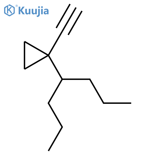 1-ethynyl-1-(heptan-4-yl)cyclopropane structure