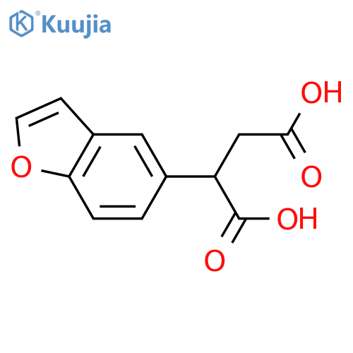 2-(1-benzofuran-5-yl)butanedioic acid structure