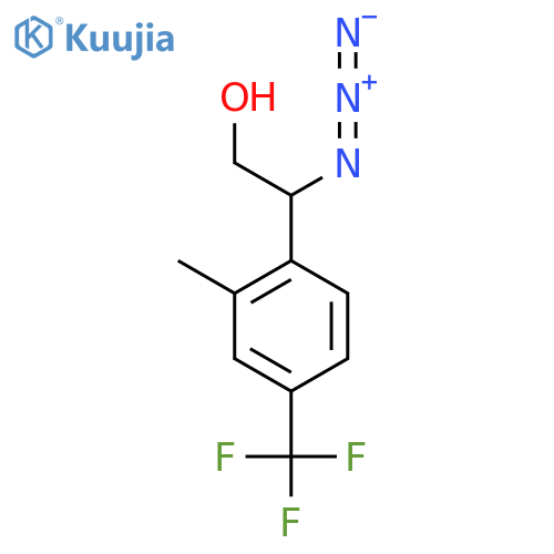 2-azido-2-2-methyl-4-(trifluoromethyl)phenylethan-1-ol structure