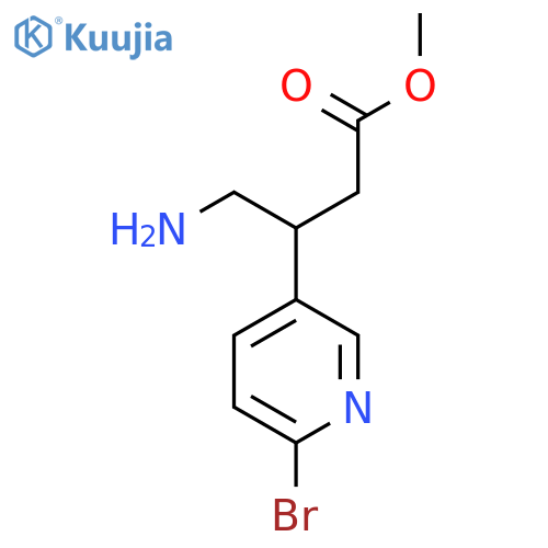 Methyl 4-amino-3-(6-bromopyridin-3-yl)butanoate structure