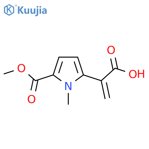 2-5-(methoxycarbonyl)-1-methyl-1H-pyrrol-2-ylprop-2-enoic acid structure