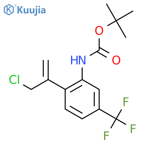 tert-butyl N-2-(3-chloroprop-1-en-2-yl)-5-(trifluoromethyl)phenylcarbamate structure