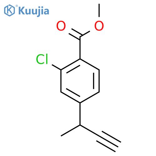methyl 4-(but-3-yn-2-yl)-2-chlorobenzoate structure
