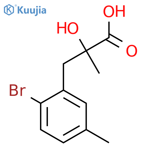 3-(2-bromo-5-methylphenyl)-2-hydroxy-2-methylpropanoic acid structure