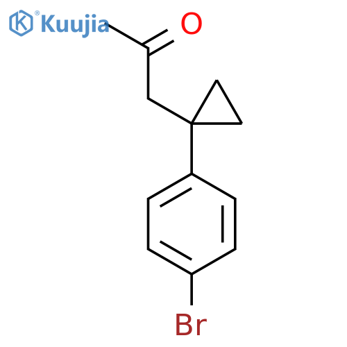 1-1-(4-bromophenyl)cyclopropylpropan-2-one structure