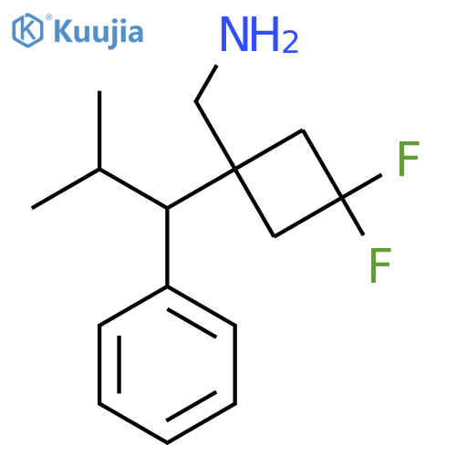 3,3-difluoro-1-(2-methyl-1-phenylpropyl)cyclobutylmethanamine structure