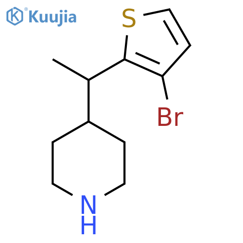 4-1-(3-bromothiophen-2-yl)ethylpiperidine structure