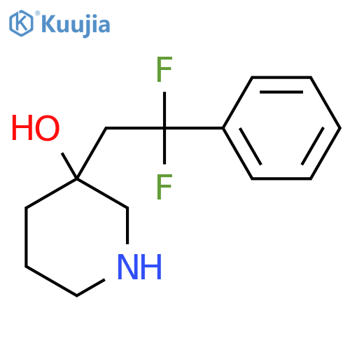 3-(2,2-difluoro-2-phenylethyl)piperidin-3-ol structure