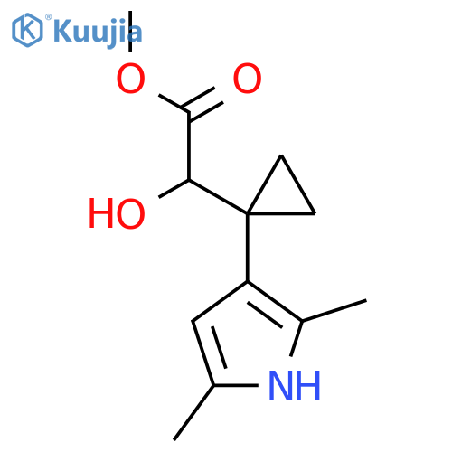 methyl 2-1-(2,5-dimethyl-1H-pyrrol-3-yl)cyclopropyl-2-hydroxyacetate structure
