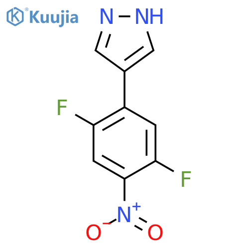 4-(2,5-difluoro-4-nitrophenyl)-1H-pyrazole structure