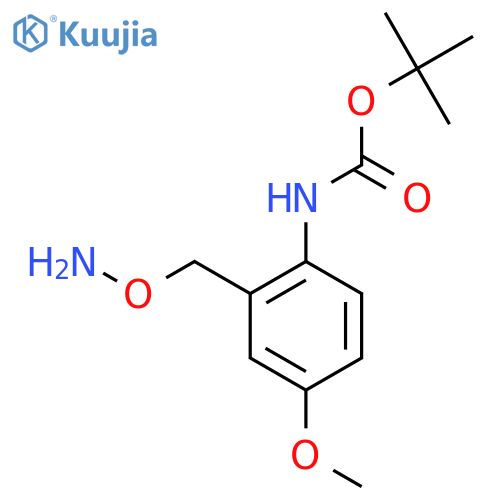 tert-butyl N-{2-(aminooxy)methyl-4-methoxyphenyl}carbamate structure