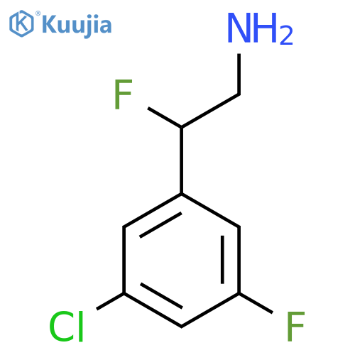 2-(3-chloro-5-fluorophenyl)-2-fluoroethan-1-amine structure