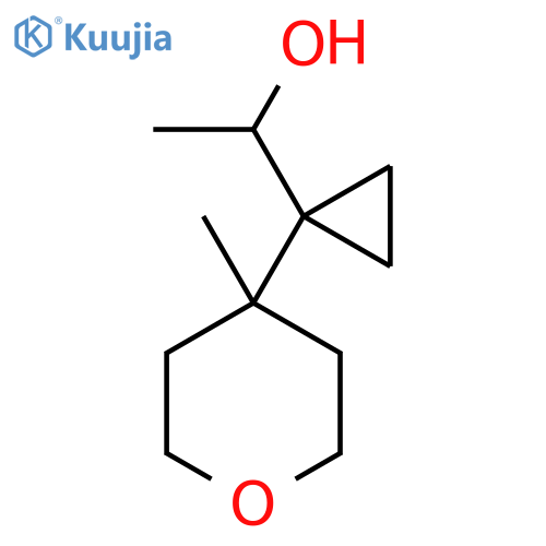 1-1-(4-methyloxan-4-yl)cyclopropylethan-1-ol structure