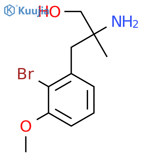 2-amino-3-(2-bromo-3-methoxyphenyl)-2-methylpropan-1-ol structure