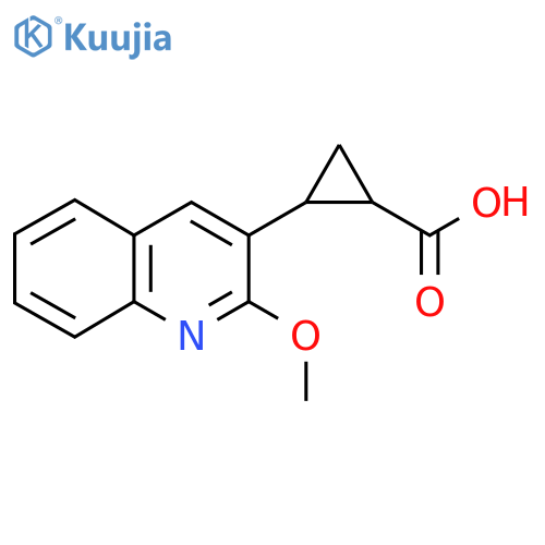 2-(2-methoxyquinolin-3-yl)cyclopropane-1-carboxylic acid structure